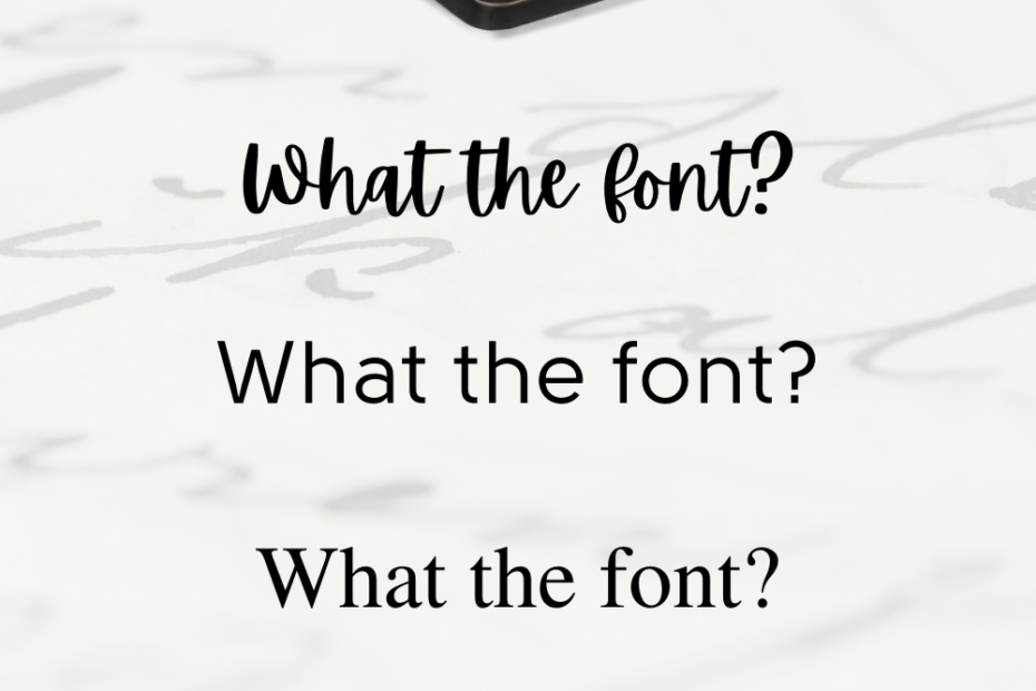 What the font