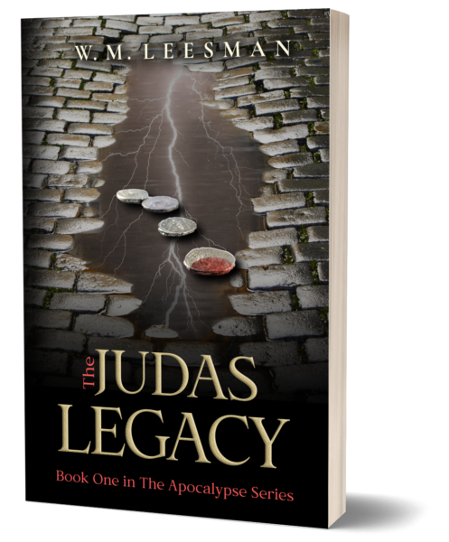 The Judas Legacy WM Leesman book cover, thriller series